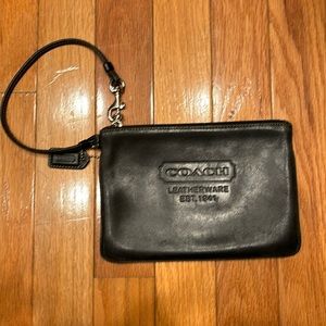 Leather Coach Wristlet